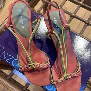 Enzo Angiolini heeled sandals sling back.